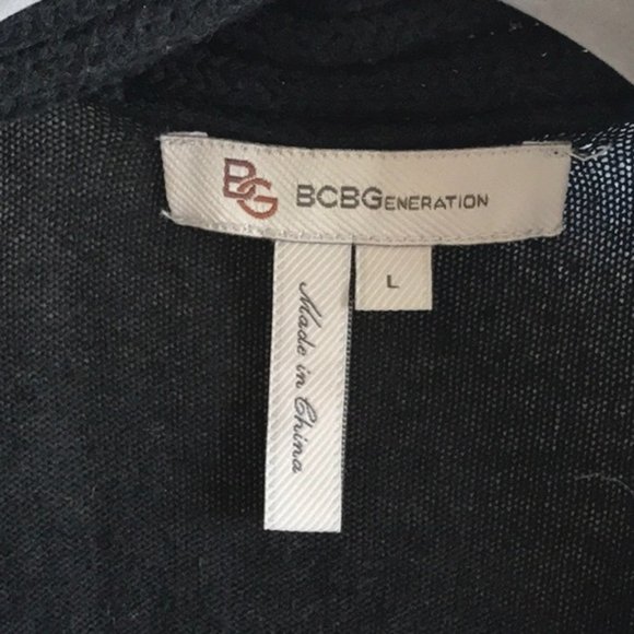 BCBGeneration Black Braided Cardigan Large - Picture 5 of 8